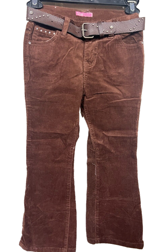 Star Ride corduroy GIRL'S pant WITH BELT Size - 5 - NEW #BROWN - Picture 6 of 7