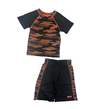 STX Boys Black & Orange 2pc  Short Set Size 2T 3T 4T 4 5-6 7