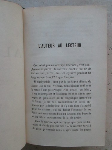 CARTERON : VOYAGE EN ALGERIE et usages des arabes, 1866. - Bild 3 von 16