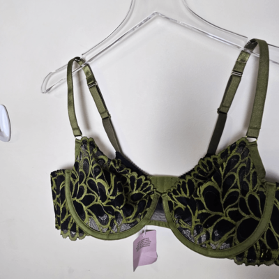 Savage Fenty Sorry Not Sorry Bra Rihanna Unlined Balconette Women's Black/ Green | eBay