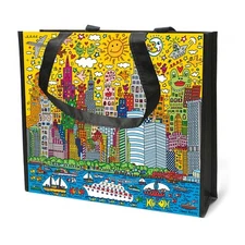 James Rizzi: Shopping Bag / Bag "MY NEW YORK CITY SUNSET", 37 x 12 x 33.5cm