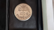 100 gram SBA silver bullion puck .999 98.13 per troy oz