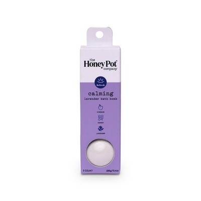The Honey Pot ~ Calming Lavender Bath Bombs ~ Box of 3 ~ US Made by Women