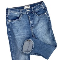 We The Free People Jeans Low Maintenance Crop Boot Denim Sz 27 Mid Rise Vintage