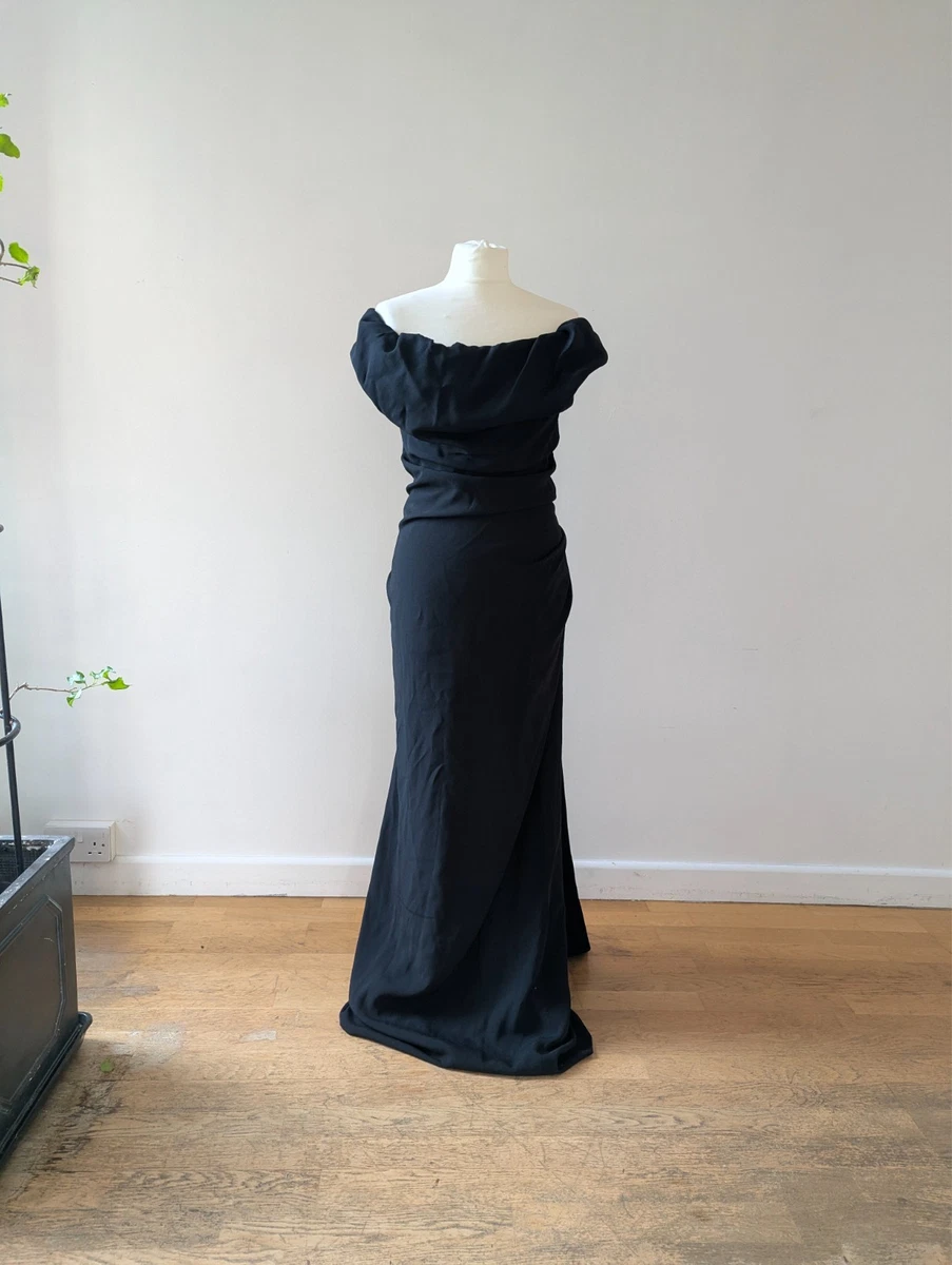 vivienne westwood dress black VIVIENNE WESTWOOD Long Fond Dress BLACK