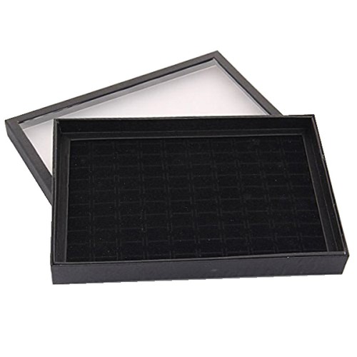 100 Slot Ring Accessories Box for Rings Jewel Case Ear Studs Display Storage