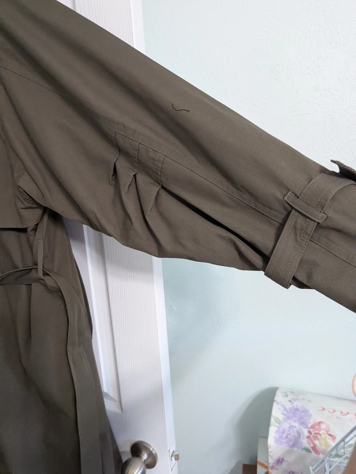 男式 London Fog Suade 领,42 Reg,深橄榄色 — 第 4/4 张图片