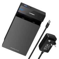 UGREEN 3.5" SATA Hard Drive USB 3.0 Enclosure 5Gbps   Black
