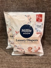 Millie Moon - Luxury Diapers - Size 1 - Sample Pack Lot of 2 4diapers total 