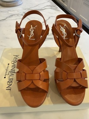 Brand New Yves Saint Laurent Tribute Sandal in Orange,  Size EU38