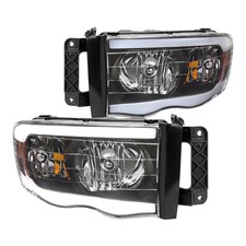 Black Fits 2002-2005 Dodge Ram 1500 2500 3500 Led Tube Headlights Leftright Black Fits 2002-2005 Dodge Ram 1500 2500 3500 Led Tube Headlights Leftright