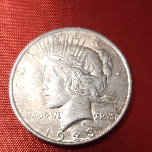 1923 United States Peace Dollar $1 Silver Coin 0.9 Fineness Circulated