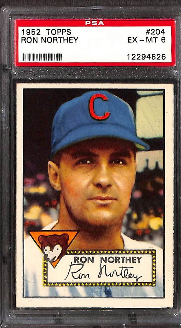 1952 Topps #204 RON NORTHEY PSA 6 EX-MT 12294826