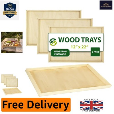 Wiederverwendbares rechteckiges Serviertablett Set - 22''x12'' umweltfreundliches Holz für Anlässe