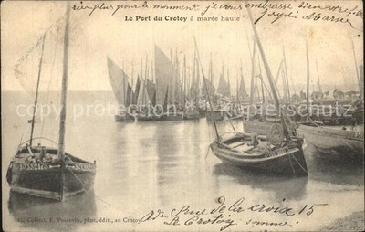 Crotoy Le Le Port a maree haute Bateaux