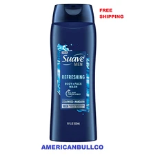 Suave Men Body & Face Wash, Cedarwood & Mandarin, Refreshing, 18 oz