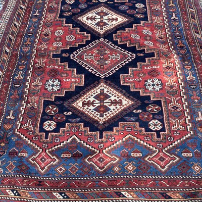 Antique Khamsehh Rug Rare Tribal Wool 4.9x6 C.1890 RARE RUG!