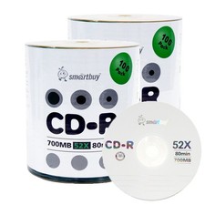 Smartbuy 200-disc 700mb/80min 52x CD-R Logo Top Blank Data Recordable Media D...
