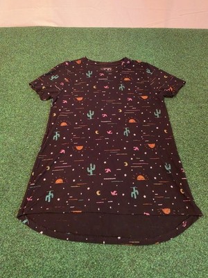 Modern Lux Southwestern Desert Cactus Sun & Moon Graphic T-Shirt Black, S 