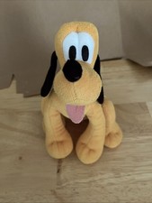 Disney Mickey Mouse Clubhouse Bean Plush Pluto Yellow With Green Collar