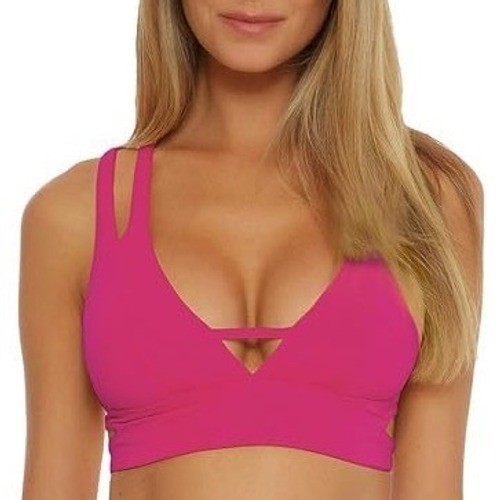 Becca Damaged Color Code Split Strap Halter Top  Women's Size Medium