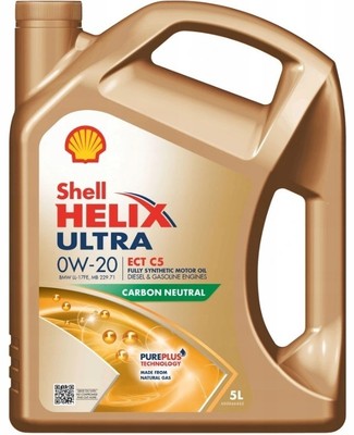 SHELL Helix Ultra ECT C5 0W-20 5 Liter Motoröl Longlife-17 FE+ 229.71 Öl
