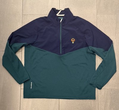 Zero Restriction Mayweather Pullover Men's Large Blue Green Quarter Zip Golf