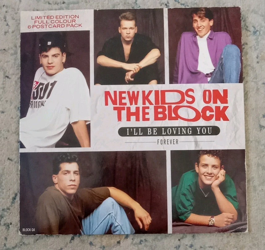 New Kids On The Block Limited Edition Full Colour 6 Postcard Pack With Record Foto 2 de 4