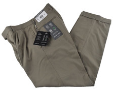 Michael Kors Mens Bedford Pants New 36 x 29 32 34 Tan Pleated 4-Way Classic Fit