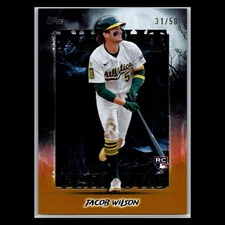 2025 Topps Update Series - #NT-11 Jacob Wilson RC Night Terrors Gold /50