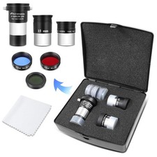 Telescope Eyepiece Set Accessory Kit for Astronomy Enthusiast Beginner, FMC 6...