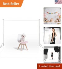 Versatile White 5x7 Feet Backdrop - Perfect for Portrait  Product Photography