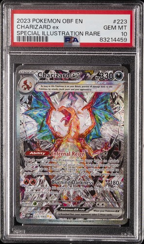 2023 POKEMON OBSIDIAN FLAMES SPECIAL ILLUSTRATION RARE CHARIZARD EX PSA 10