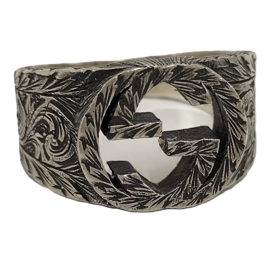 GUCCI Arabesque Interlocking Ring SV925 Silver Us… - image 1