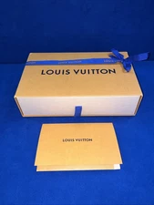 Louis Vuitton Empty Box W/Ribbon & Card Holder 9” X 5.75” X 2.25”.