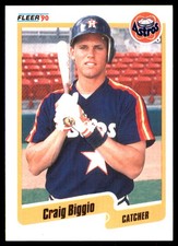 Craig Biggio 1990 Fleer #224 Houston Astros MLB READ FREE SHIPPING AutographDen