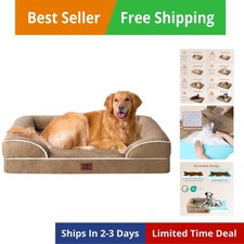 Orthopedic Dog Beds for Extra Large Dogs, Waterproof Memory Foam XL Dog Bed w...