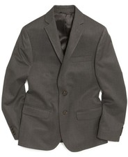 Lauren Ralph Lauren Big Boys Husky Solid Blazer Jacket, Grey,18 