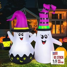 6 FT Halloween Inflatables Cute Ghosts Outdoor Decorations, Blow Ups Funny