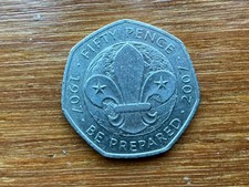 50p Coin Boy Scouts 1907-2007 Motto Be Prepared