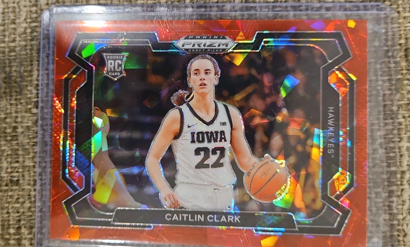 24-25 Panini Prizm Draft Picks - Caitlin Clark #57 Red Ice Prizm Variations (RC)