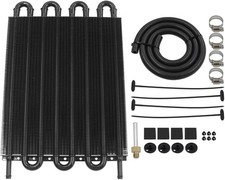 Transmission Oil Cooler Kit, Aluminium alloy Tube and Fin  Black, 8 Pass