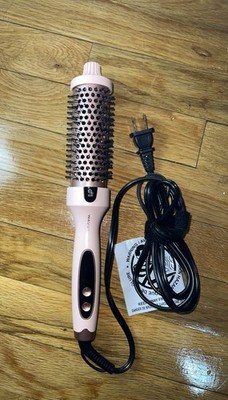 Wavytalk Pink Ionic Curling Brush 1.25in Ceramic Digital Display 410°F