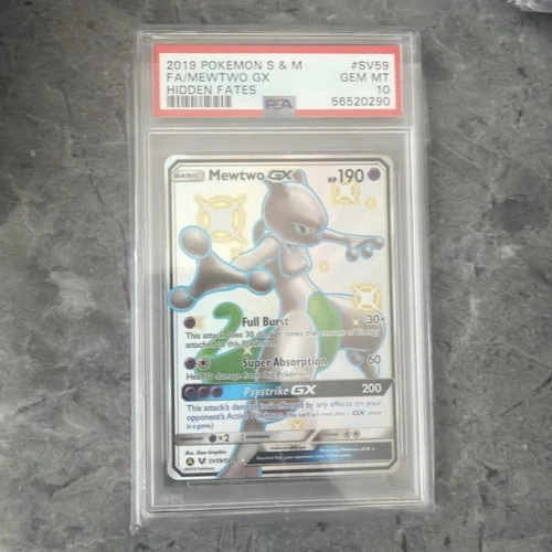 Mewtwo GX PSA 10 SV59 Hidden Fates