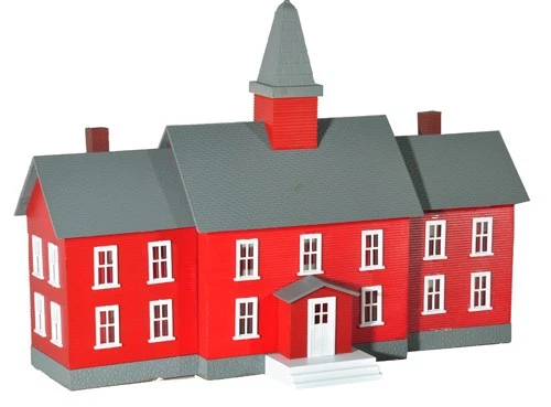 Model Power 783 HO Little Red School House Assembled Lighted W/2 Figures - Image 2 of 2