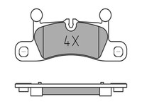 Meyle Bremsbelagsatz, Scheibenbremse Hinterachse U.A. FüR Porsche, VW