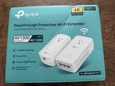 TP-Link TL-WPA8631P KIT Passthrough Powerline Wi-Fi Extender AV1300 AC1200