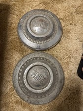 1955-56-57 Pontiac Dog Dish Hub Cap Chieftain Pair 1955-56-57 Pontiac Dog Dish Hub Cap Chieftain Pair