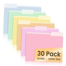 File Folders, 30 Pack Manilla Folders 8.5 x 11, Colored File Folders Home