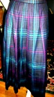 VTG Pendleton Blue Purple Plaid Wool MIDI Skirt 18 USA SCHOOL ACADEMIA MODEST